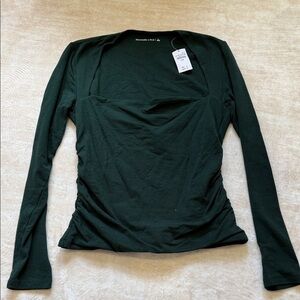 Abercrombie & Fitch Dark Green Long Sleeve Top